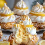 Light choux pastries filled with lemon cream