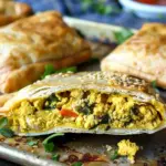 vegan tofu scramble breakfast pockets