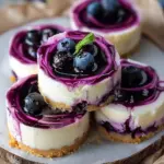 Juicy Mini Lemon Blueberry Cheesecakes
