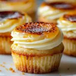 Vanilla Bean Crème Brûlée Cheesecake Cupcakes