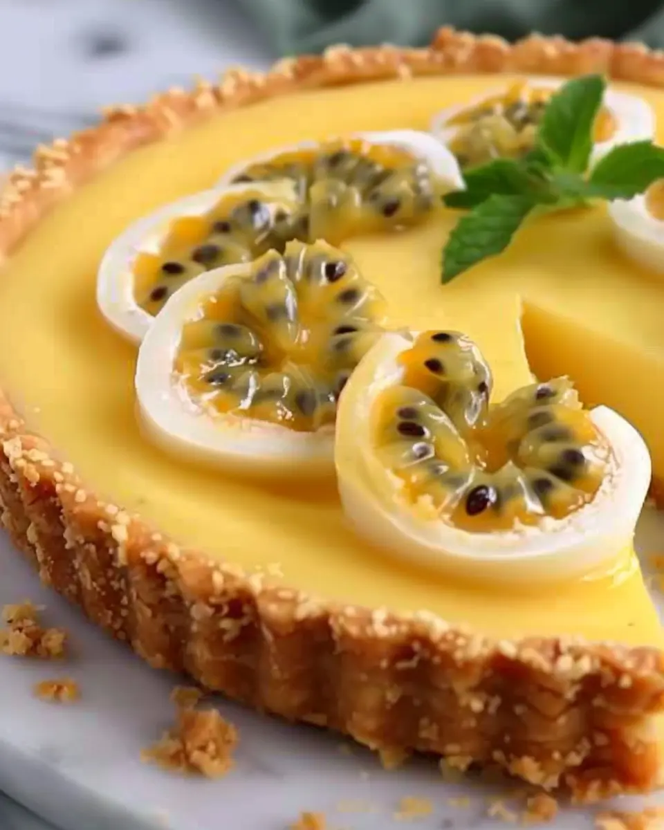 Passion Fruit Tart: 5-Minute No Bake Delight for Everyone